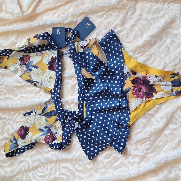 Aquamanile Peony Foxglove 2-piece Swimwear Size M - Picture 10 of 15